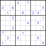 Судоку 9х9 #70 трудный