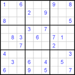 Судоку 9х9 #72 трудный