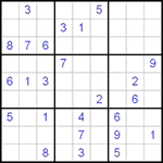 Судоку 9х9 #73 трудный