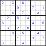 Судоку 9х9 #74 трудный