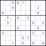 Судоку 9х9 #76 трудный
