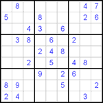 Судоку 9х9 #82 трудный
