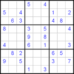 Судоку 9х9 #83 трудный