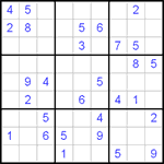 Судоку 9х9 #84 трудный