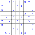 Судоку 9х9 #85 трудный