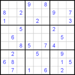 Судоку 9х9 #87 трудный