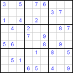 Судоку 9х9 #88 трудный