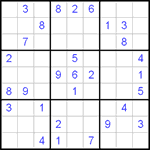 Судоку 9х9 #89 трудный