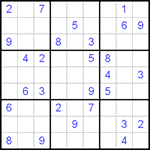 Судоку 9х9 #91 трудный