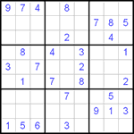 Судоку 9х9 #94 трудный