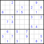 Судоку 9х9 #95 трудный
