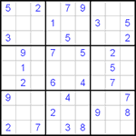 Судоку 9х9 #96 трудный