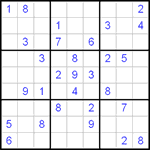 Судоку 9х9 #98 трудный