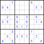 Судоку 9х9 #2 очень трудный