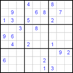 Судоку 9х9 #4 очень трудный