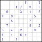 Судоку 9х9 #8 очень трудный