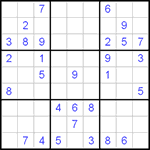 Судоку 9х9 #20 очень трудный Судоку 9х9 #20 очень трудный