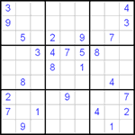 Судоку 9х9 #36 очень трудный Судоку 9х9 #36 очень трудный