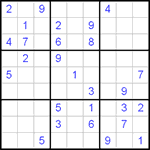 Судоку 9х9 #44 очень трудный Судоку 9х9 #44 очень трудный