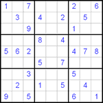 Судоку 9х9 #68 очень трудный Судоку 9х9 #68 очень трудный