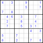 Судоку 9х9 #74 очень трудный Судоку 9х9 #74 очень трудный