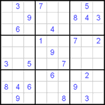 Судоку 9х9 #75 очень трудный Судоку 9х9 #75 очень трудный