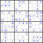 Судоку 12х12 #1 легкий Судоку 12х12 #1 легкий