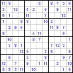 Судоку 12х12 #4 легкий Судоку 12х12 #4 легкий