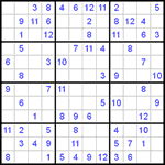 Судоку 12х12 #6 легкий Судоку 12х12 #6 легкий