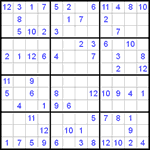 Судоку 12х12 #9 легкий Судоку 12х12 #9 легкий