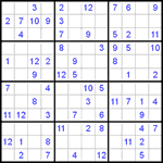 Судоку 12х12 #13 легкий Судоку 12х12 #13 легкий