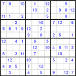 Судоку 12х12 #18 легкий Судоку 12х12 #18 легкий