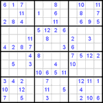 Судоку 12х12 #1 средний Судоку 12х12 #1 средний