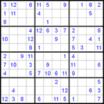 Судоку 12х12 #5 средний Судоку 12х12 #5 средний