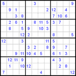 Судоку 12х12 #3 трудный Судоку 12х12 #3 трудный