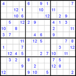 Судоку 12х12 #5 трудный Судоку 12х12 #5 трудный