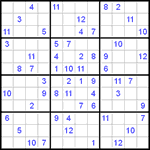 Судоку 12х12 #8 трудный Судоку 12х12 #8 трудный