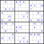 Судоку 12х12 #11 трудный Судоку 12х12 #11 трудный