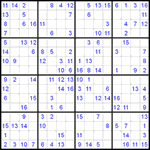 Судоку 16х16 #2 легкий Судоку 16х16 #2 легкий