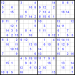 Судоку 16х16 #3 легкий Судоку 16х16 #3 легкий