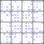 Судоку 16х16 #9 легкий Судоку 16х16 #9 легкий