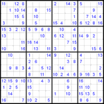 Судоку 16х16 #10 легкий Судоку 16х16 #10 легкий