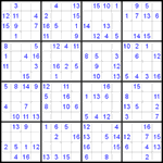Судоку 16х16 #18 легкий Судоку 16х16 #18 легкий