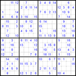 Судоку 16х16 #20 легкий Судоку 16х16 #20 легкий
