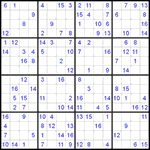 Судоку 16х16 #1 средний Судоку 16х16 #1 средний