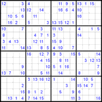 Судоку 16х16 #5 средний Судоку 16х16 #5 средний