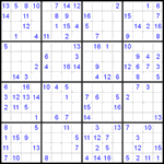 Судоку 16х16 #6 средний Судоку 16х16 #6 средний