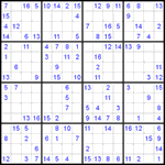 Судоку 16х16 #7 средний Судоку 16х16 #7 средний