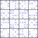 Судоку 16х16 #8 средний Судоку 16х16 #8 средний