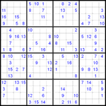 Судоку 16х16 #12 средний Судоку 16х16 #12 средний